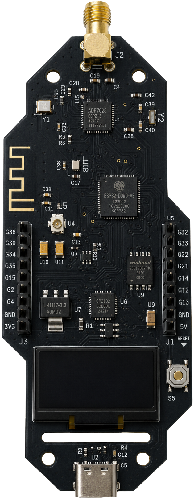 FGRFMesh ESP32 OLED Development Module